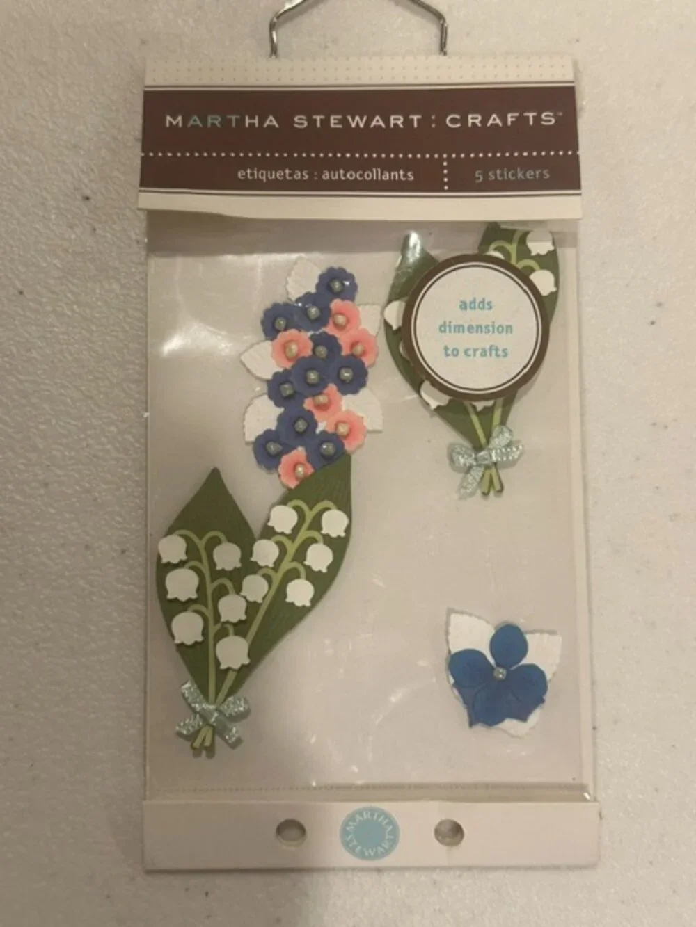NEW Martha Stewart Crafts Dimensional Floral Stickers
